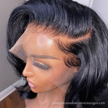 Yeswigs Raw Brazilian Cuticle Aligned Virgin Body Wave Human Hair Full Hd Lace Front Wig For Black Women Lace Frontal Wig Vendor